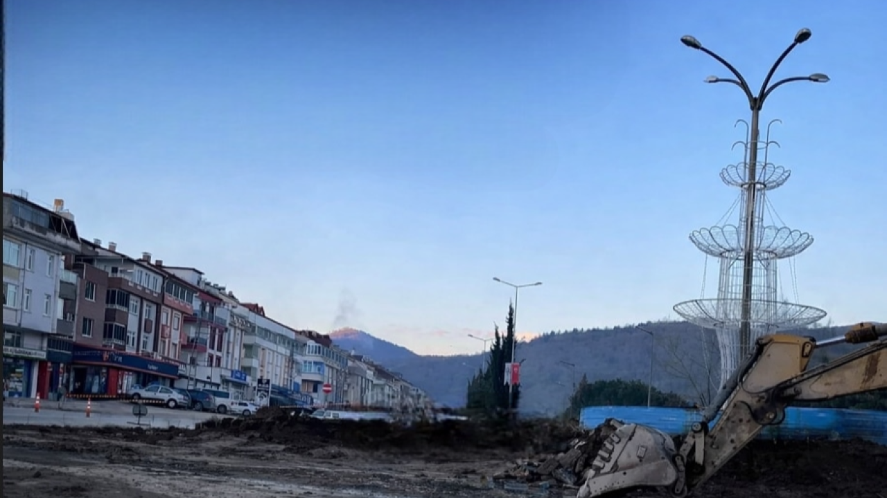 Sinop'ta yeni kavşak çalışması başladı