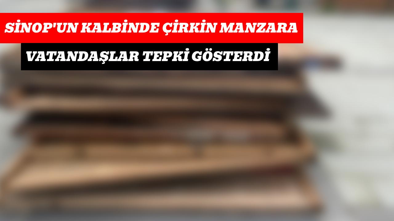 Sinop’ta yılbaşı çarşısı bitti, kirliliği miras kaldı