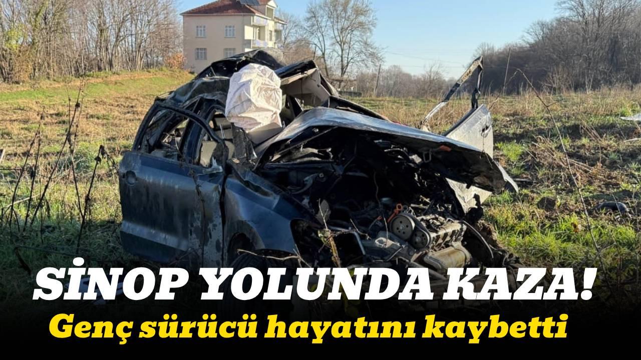Tarlaya devrilen otomobilin sürücüsü öldü