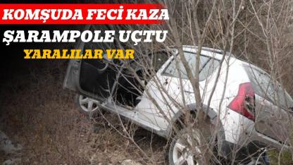 Virajı alamayan otomobil şarampole uçtu: 3 yaralı