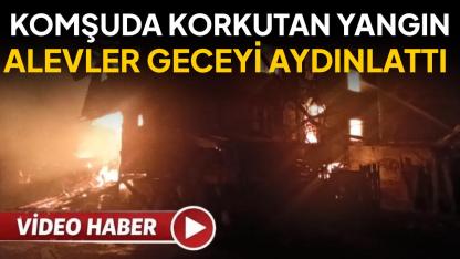 2 evde yangın çıktı: Ahır, odunluk ve samanlık da yandı