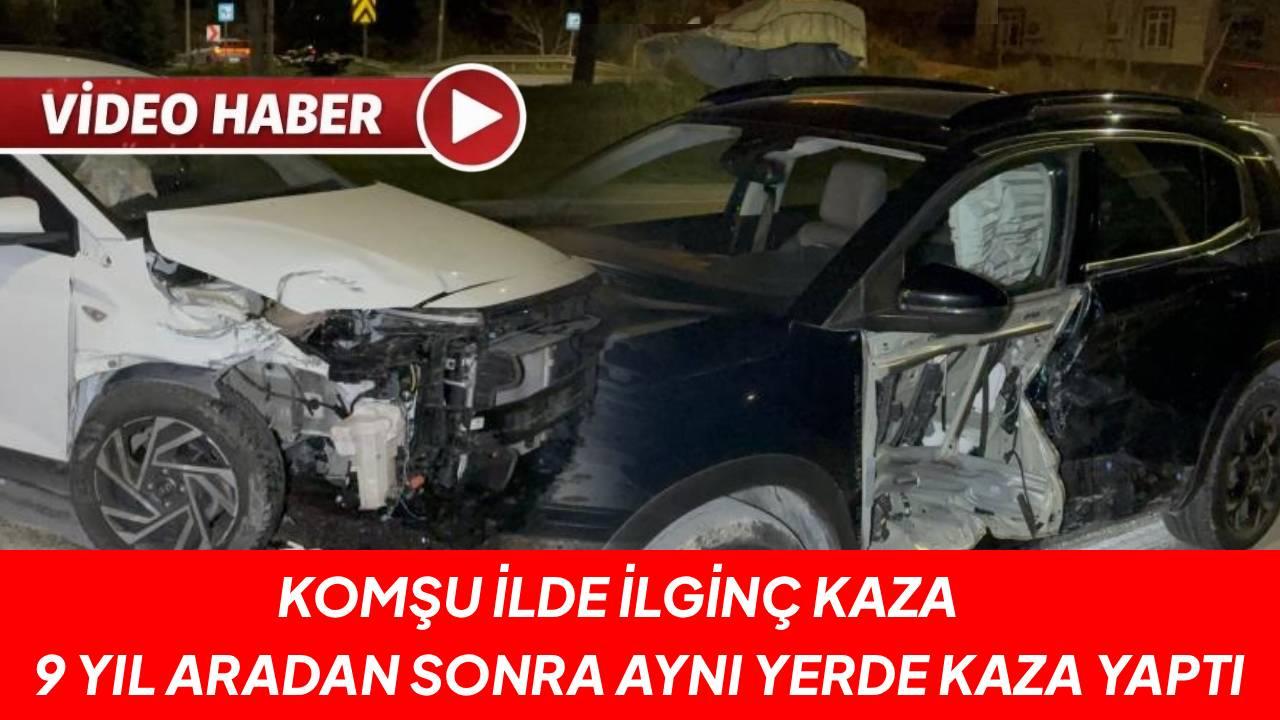 Aynı kavşakta 9 yıl sonra yine kaza yaptı: 2 yaralı