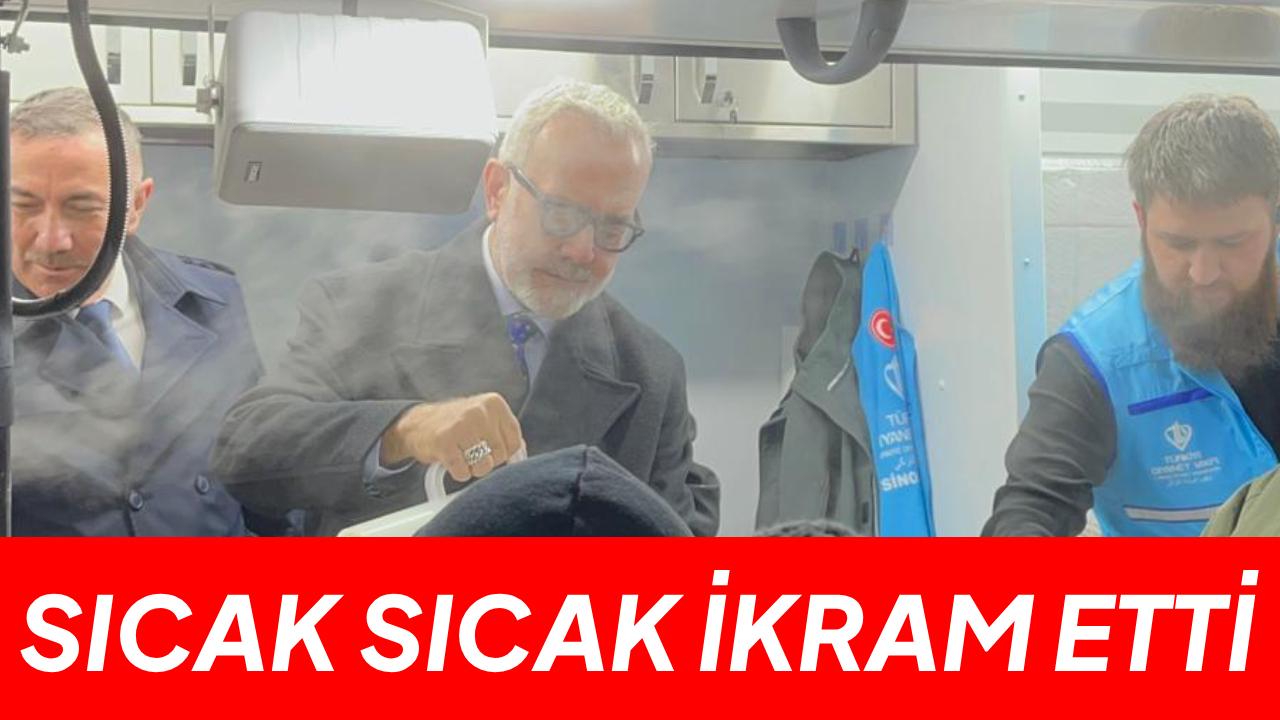 Bahadır Yenişehirlioğlu Sinop’ta vatandaşlara salep ikram etti