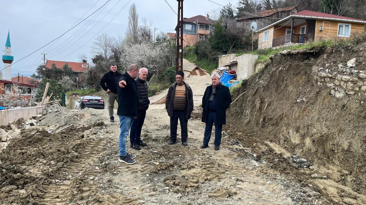 Başkan Kaya’dan heyelan bölgesine yakın takip