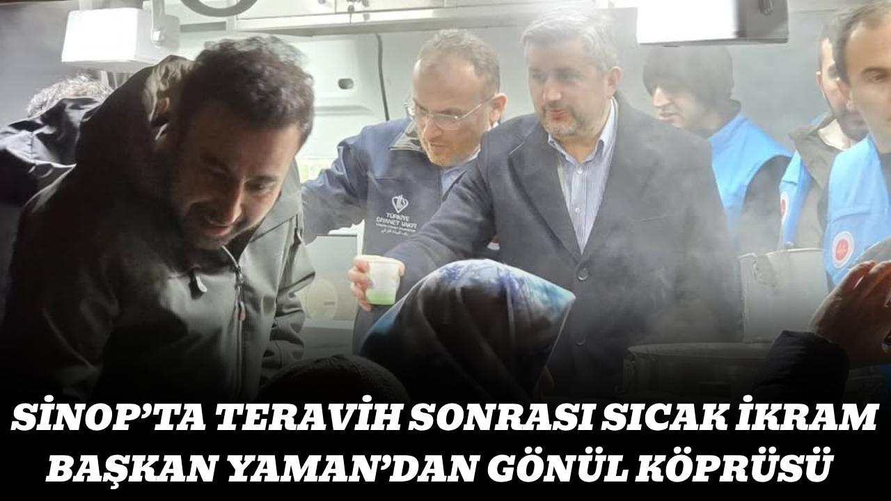 Başkan Yaman'dan dumanı üstünde ikram