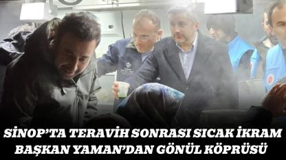 Başkan Yaman'dan dumanı üstünde ikram