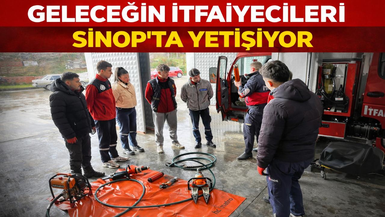 Boyabat İtfaiyesi stajyerlerini mesleğe hazırlıyor