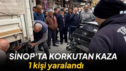 Hafif ticari araç kamyona çarptı: 1 yaralı