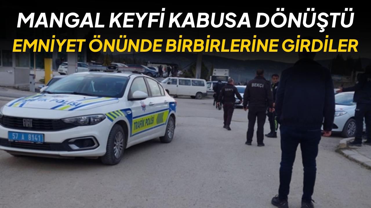 Emniyet önünde yumruklar konuştu