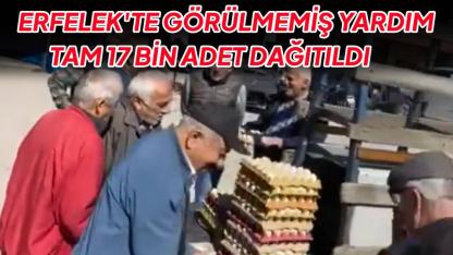 Hayırsever esnaftan 17 bin adet köy yumurtası