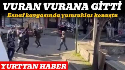 Esnaf kavgası boks ringini aratmadı: O anlar kamerada