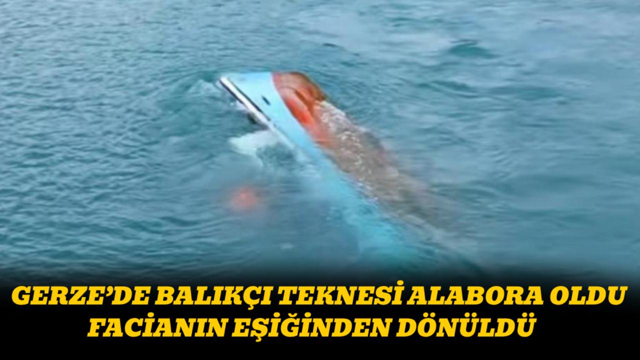 Gerze'de balıkçı teknesi kayalıklara çarparak battı