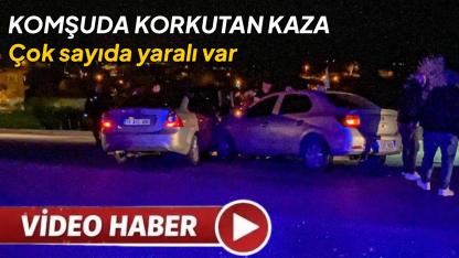 İki otomobil çarpıştı: 6 yaralı