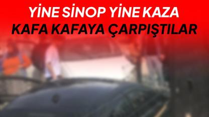 İki otomobil çarpıştı, sokak bir an da doldu taştı