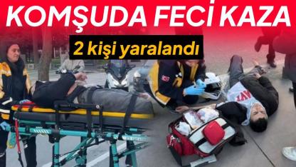 Motosiklet yayaya çarptı: 2 yaralı
