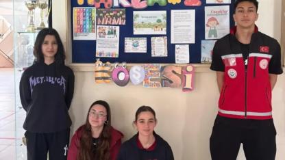 Öğrencilerden çocuk hakları için anlamlı çalışma