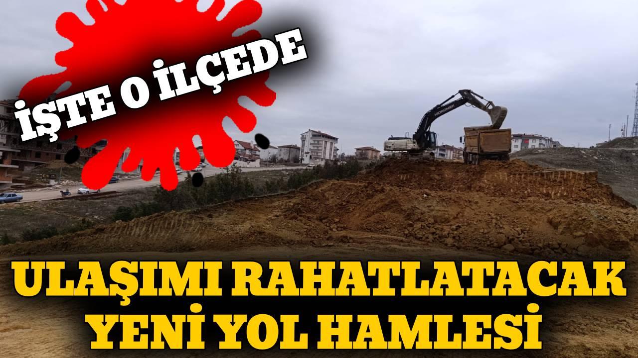 İlçede yol hamlesiyle trafik rahatlıyor.