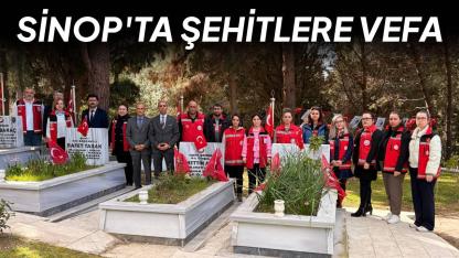 Sinop'ta şehitlere vefa ziyareti