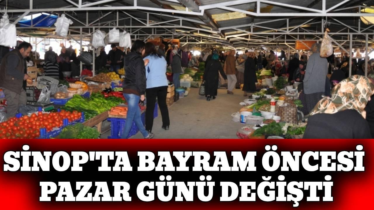 Sinop'ta bayram öncesi pazar günü değişti