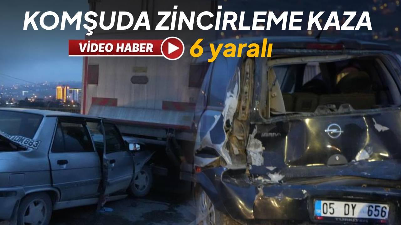 4 araç birbirine girdi: 6 yaralı