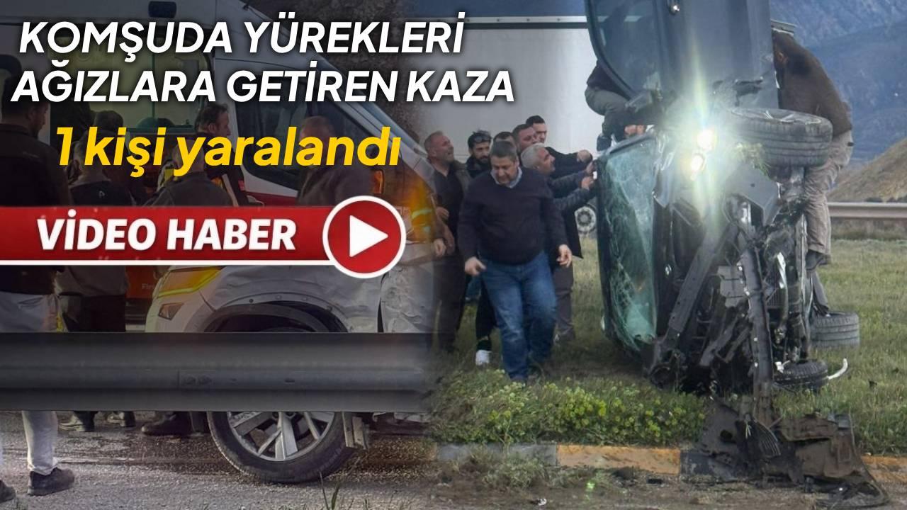 Cip ile otomobil çarpıştı: 1 yaralı