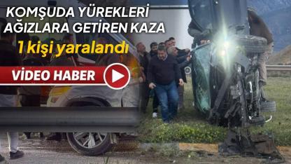Cip ile otomobil çarpıştı: 1 yaralı