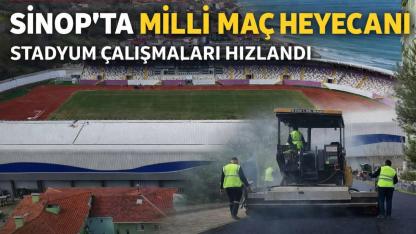 Sinop Stadyumu maça hazırlanıyor