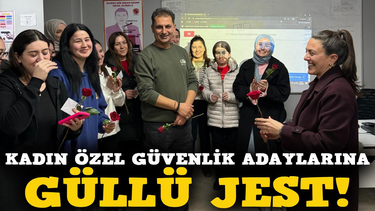 Sinop 57 Özel Güvenlik Eğitim Hizmetleri'nden kadın kursiyerlere 8 Mart sürprizi