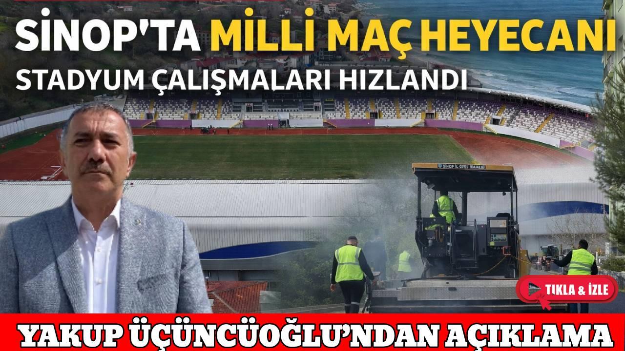 Sinop Stadyumu maça hazırlanıyor