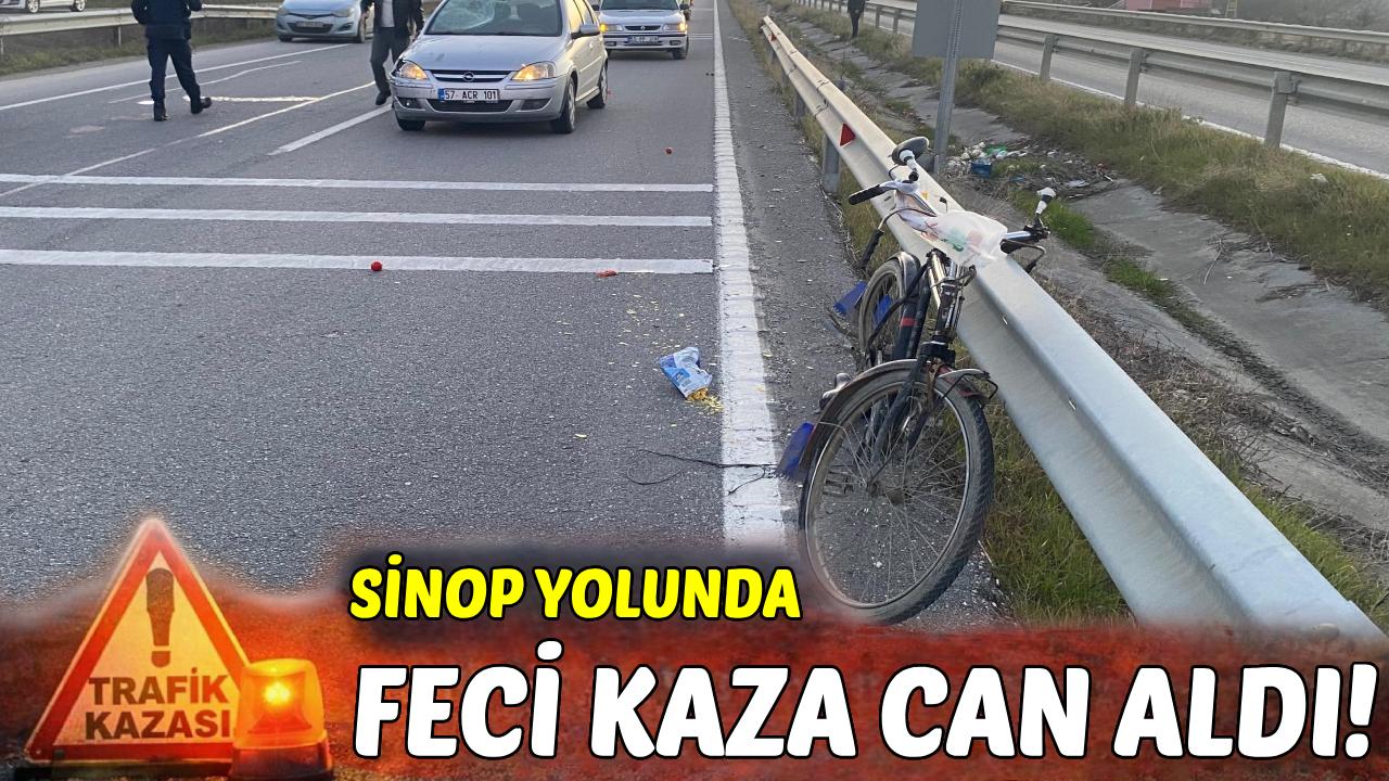 Sinop yolunda feci kaza:1 ölü