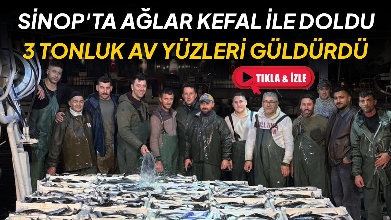 Sinoplu balıkçıların yüzü kefalle güldü