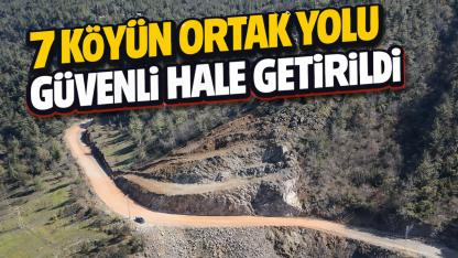 Sinop'ta 7 köyü birbirine bağlayan yolda riskler ortadan kaldırıldı