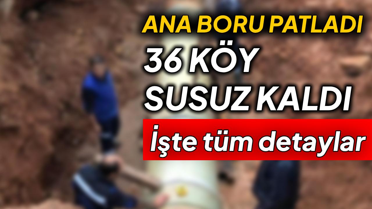 Sinop'ta ana boru patladı: 36 köy susuz kaldı