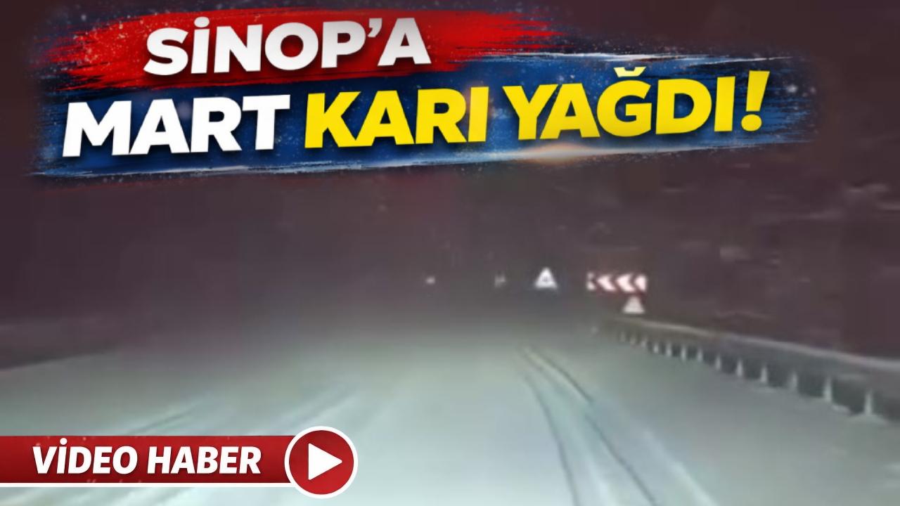 Sinop'ta baharı beklerken kar geri geldi