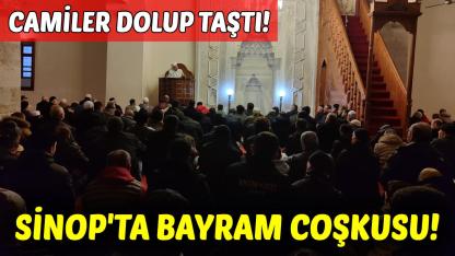 Sinop'ta bayram namazında camiler doldu, taştı