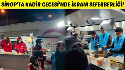 Sinop’ta camiler doldu taştı, ikramlar gönülleri ısıttı