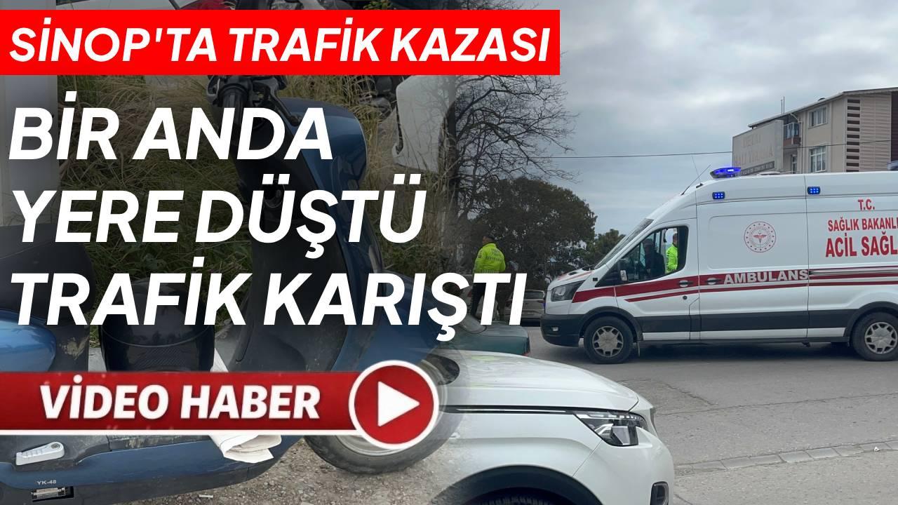 Sinop’ta elektrikli motosiklet devrildi: 1 yaralı