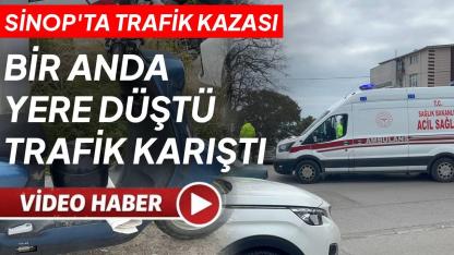 Sinop’ta elektrikli motosiklet devrildi: 1 yaralı