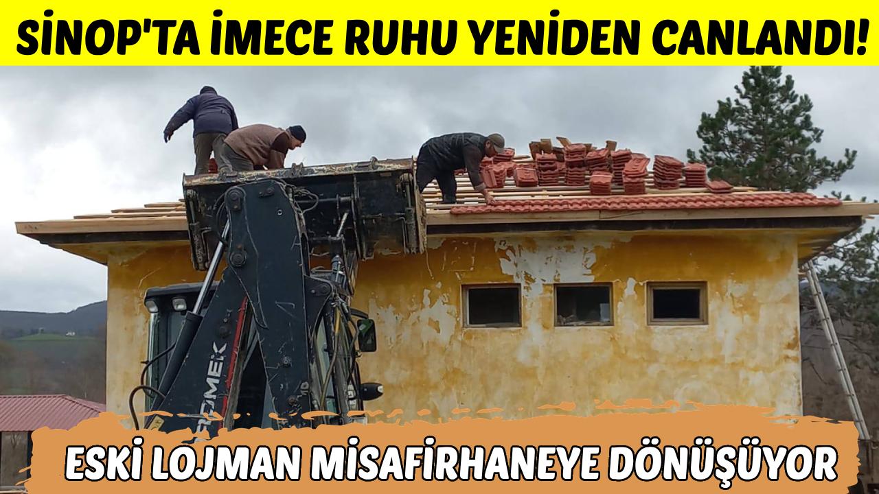 Sinop'ta eski okul lojmanına köylü eli değdi