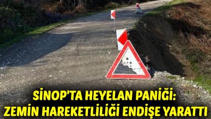 Sinop'ta heyelan meydana geldi