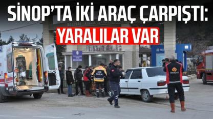 Sinop'ta iki otomobil çarpıştı