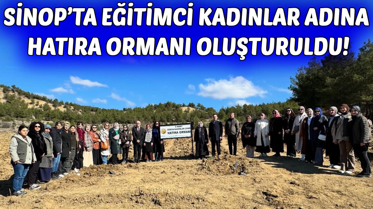 Sinop'ta kadın eğitimcilerin adı hatıra ormanında yaşayacak