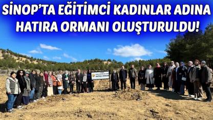 Sinop'ta kadın eğitimcilerin adı hatıra ormanında yaşayacak