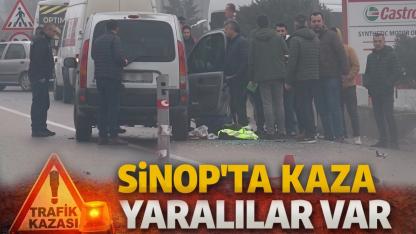 Sinop'ta kaza: Yaralılar hastaneye kaldırıldı