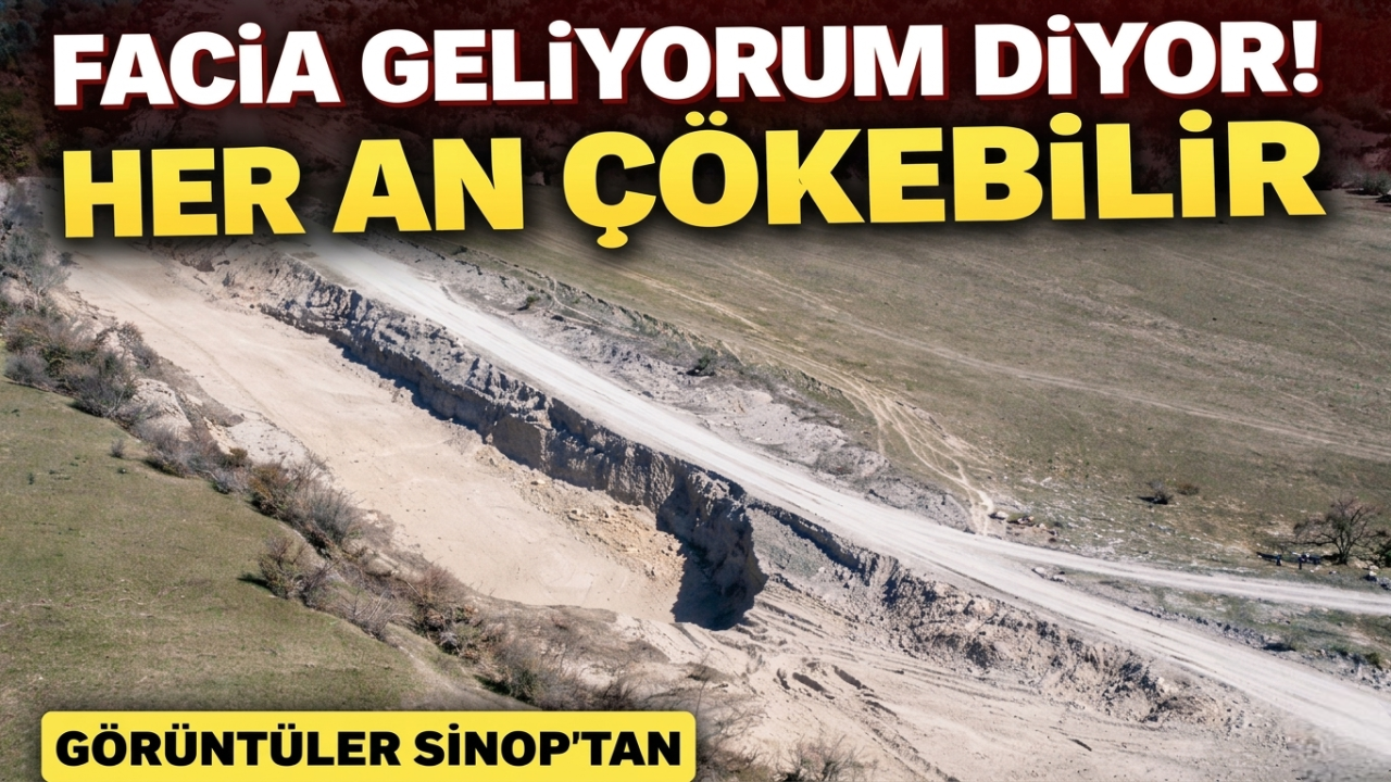 Sinop'ta korkutan görüntü: Dev yarıklar oluştu