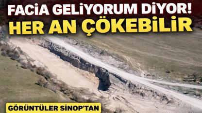 Sinop'ta korkutan görüntü: Dev yarıklar oluştu