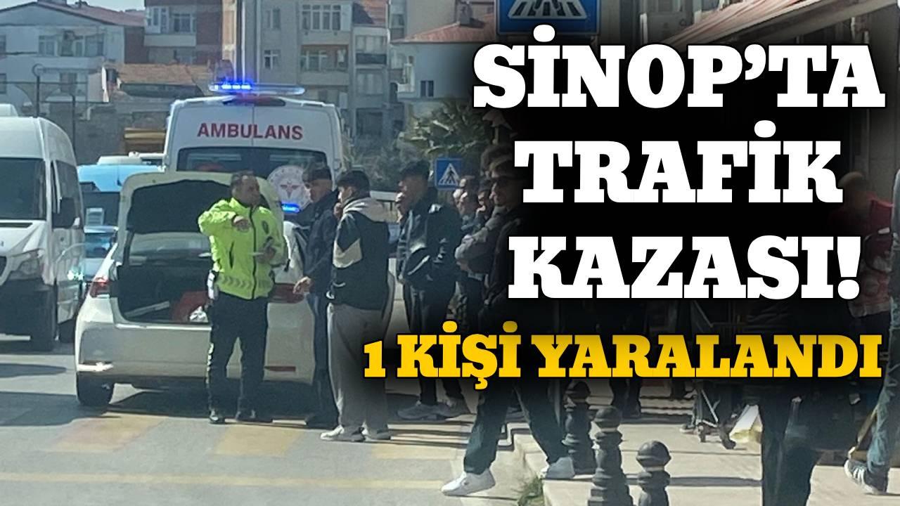 Sinop’ta motosikletin çarptığı yaya yaralandı