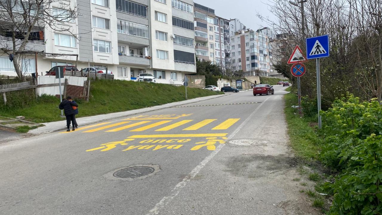 Sinop’ta okul yollarına "güvenli" dokunuş
