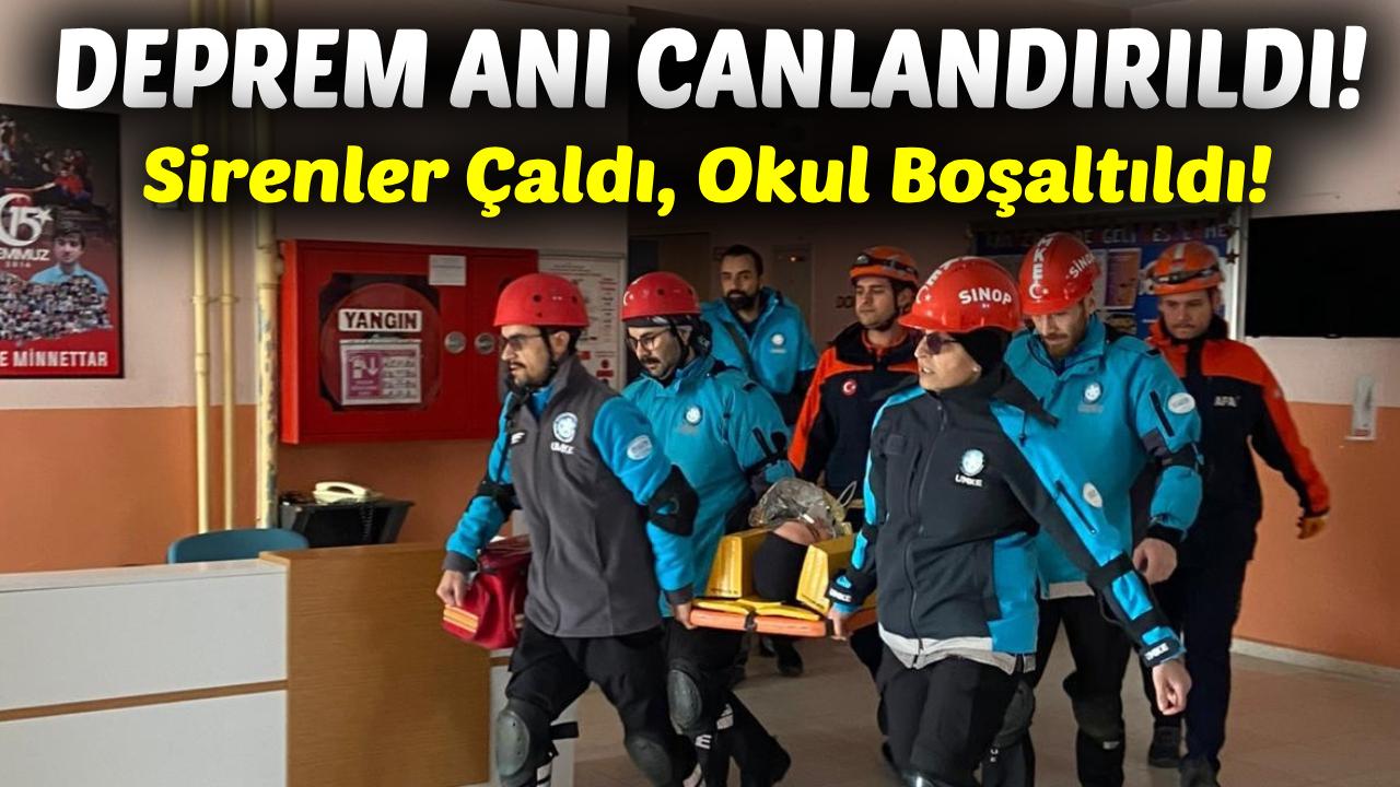 Sinop’ta okulda nefes kesen tatbikat