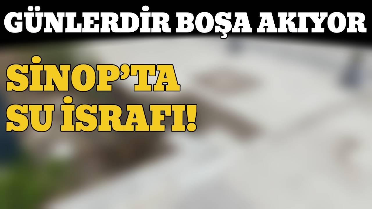 Sinop’ta patlayan boru gündem oldu